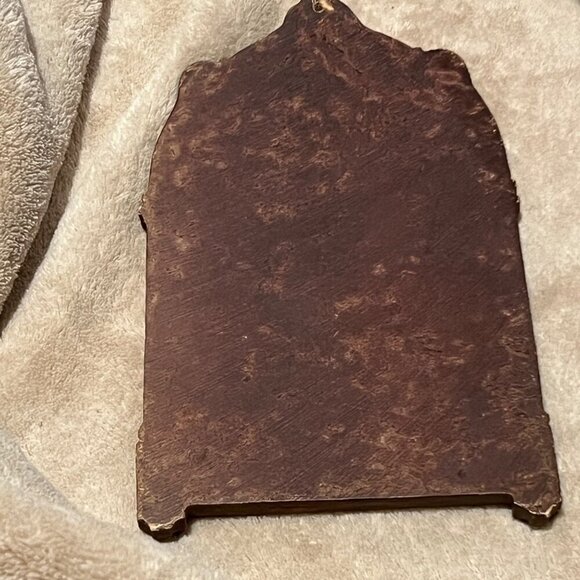 Our Lady of the Rosary" Virgin and Child Bas Relief Wall Hanging - Vintage | Vin - Picture 8 of 13